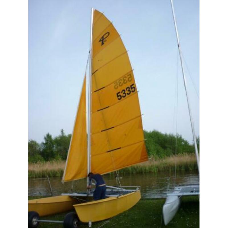 Prindle 16 catamaran met trailer