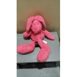 happy horse konijn sue roze 47 cm velours zeide oren knoop