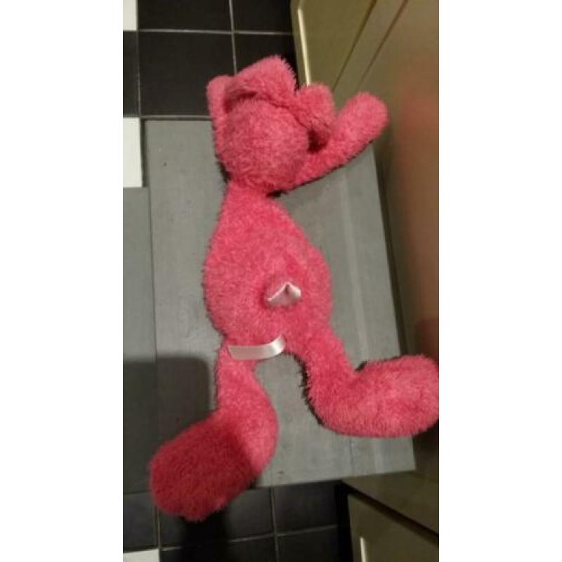 happy horse konijn sue roze 47 cm velours zeide oren knoop