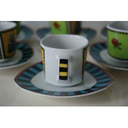 Rosenthal Germany Dorothy Hafner Love Story 6 x espresso k&s