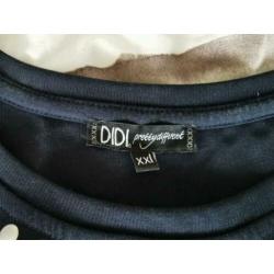 DIDI donkerblauwe jurk met studs maat XXL (NL maat 46)