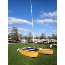 Prindle 16 catamaran met trailer