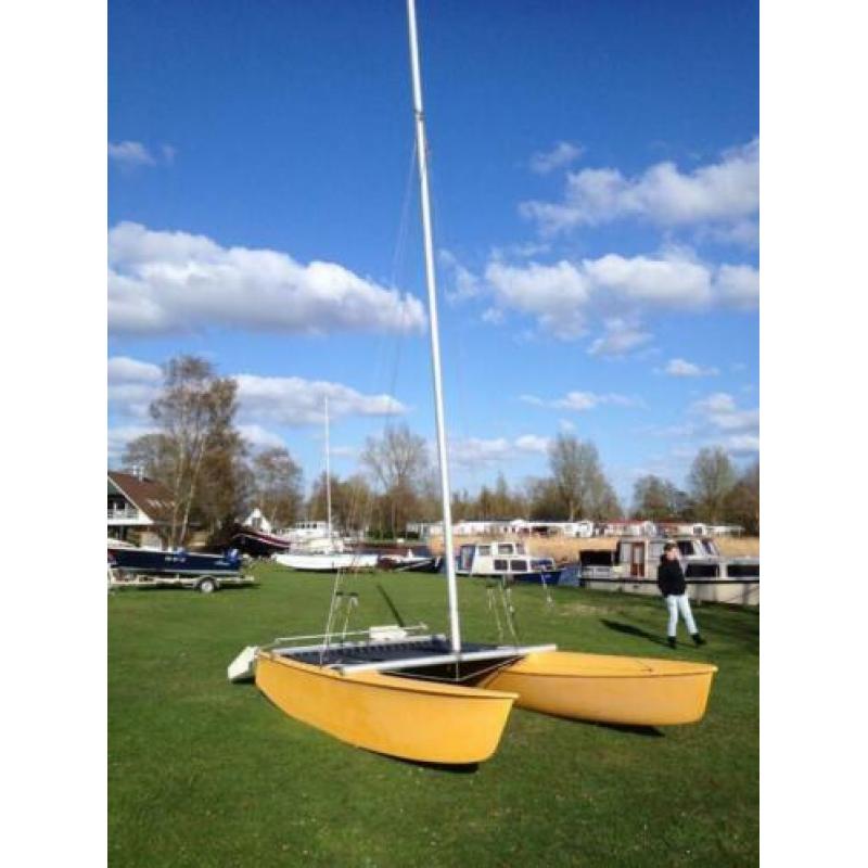 Prindle 16 catamaran met trailer
