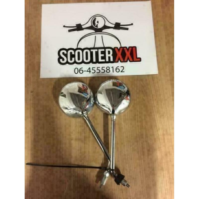 Piaggio Vespa LX spiegels chrome NIEUW links en rechts
