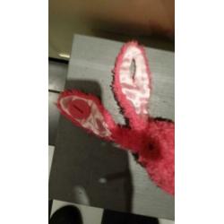 happy horse konijn sue roze 47 cm velours zeide oren knoop