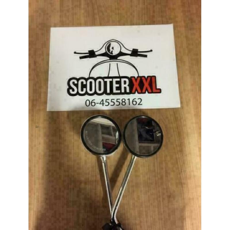 Piaggio Vespa LX spiegels chrome NIEUW links en rechts