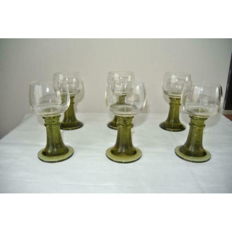 Replica Roemers glazen met braam noppen 6x