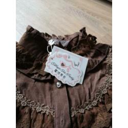 Nieuw Lolita blouse bruin Magic Tea Party XL valt als M L