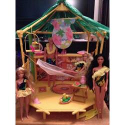 Barbie onderdelen van de vintage island fun tiki hut 1987!