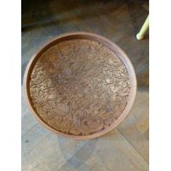 Bohemian rond tafeltje bruin, bijzettafel Ibiza, tafel VdlM