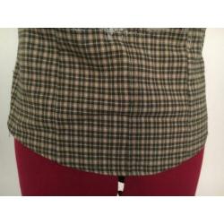 Object Collectors item top blouse groen geruit maat M