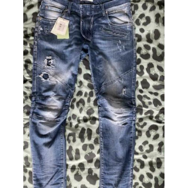 Pierre Balmain biker jeans