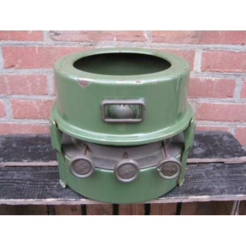 groen emaille petroliumstel