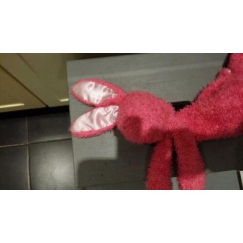 happy horse konijn sue roze 47 cm velours zeide oren knoop