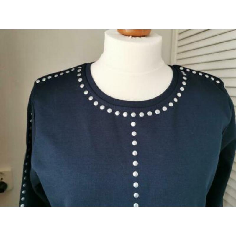 DIDI donkerblauwe jurk met studs maat XXL (NL maat 46)