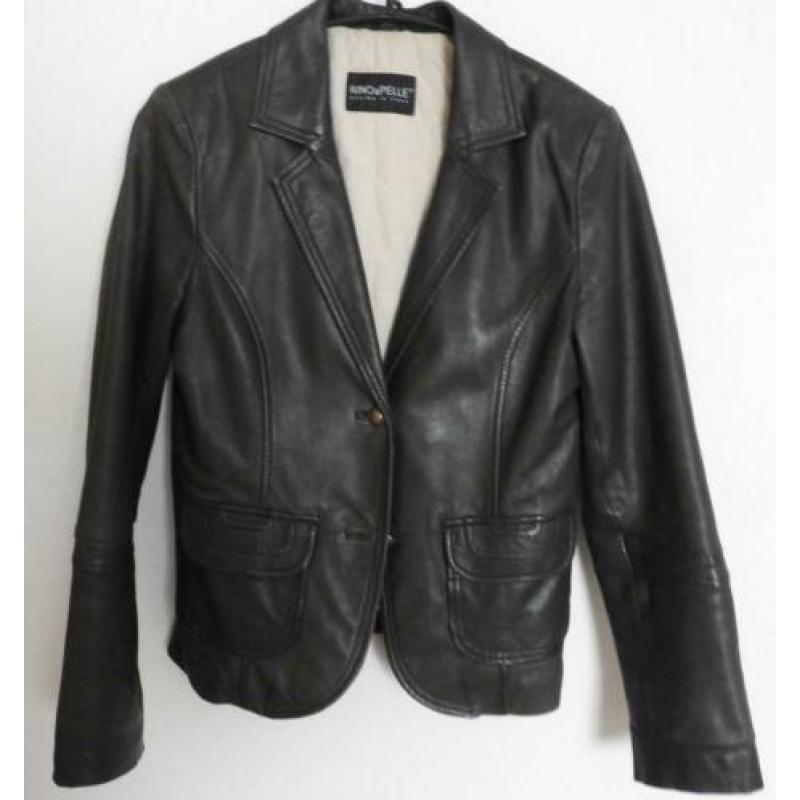 Mooi leren kort zacht leren jasje blazer Rino en Pelle M 38