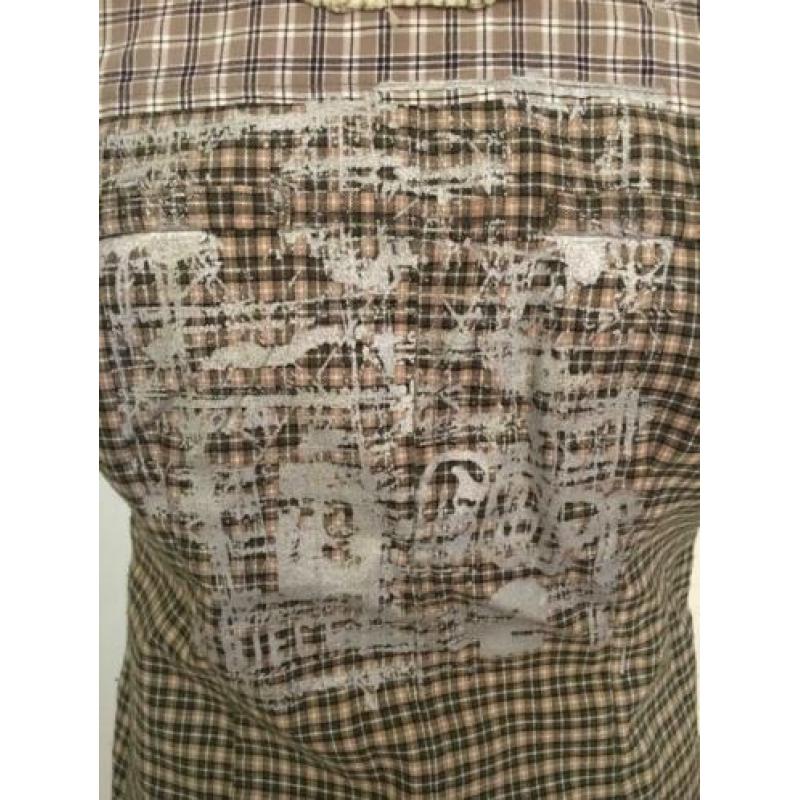 Object Collectors item top blouse groen geruit maat M