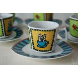 Rosenthal Germany Dorothy Hafner Love Story 6 x espresso k&s