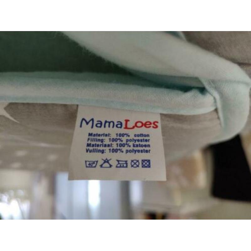 MamaLoes Omkeerbaar Babynest grijs/mint