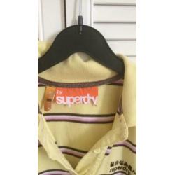 Mooi geel Superdry poloshirt mt S