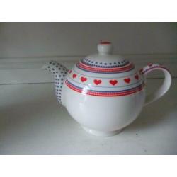 Hollandse theepot met hartjes (merk Hearts)