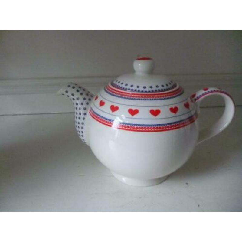 Hollandse theepot met hartjes (merk Hearts)