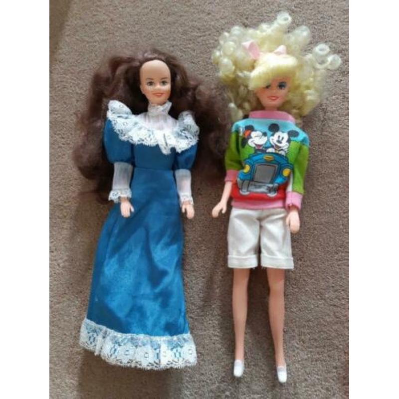 Barbies, andere poppen, bijbehorende kleding en meubels