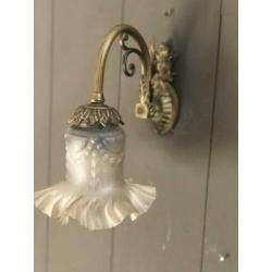 Antiek Frans lampje wandlamp brocante lampje vintage lamp
