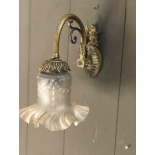 Antiek Frans lampje wandlamp brocante lampje vintage lamp