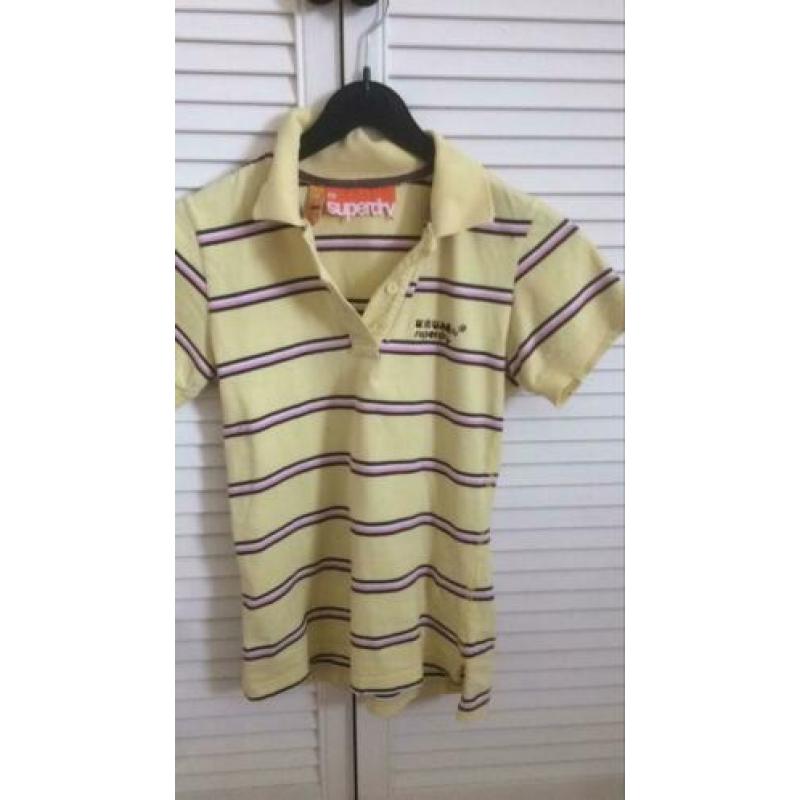 Mooi geel Superdry poloshirt mt S