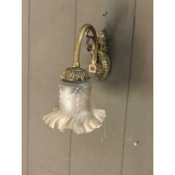 Antiek Frans lampje wandlamp brocante lampje vintage lamp