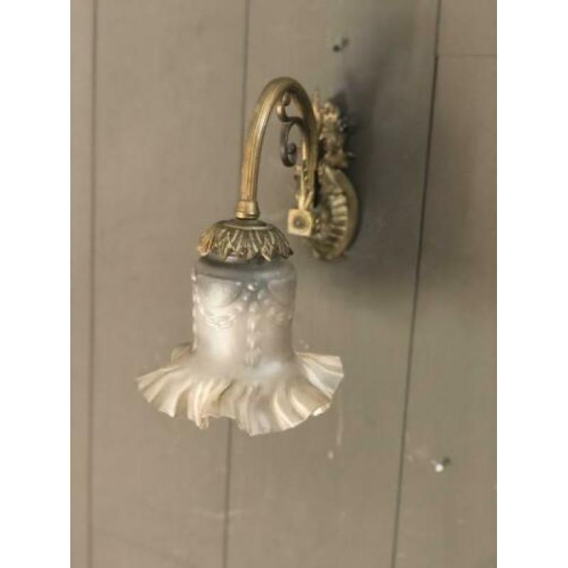 Antiek Frans lampje wandlamp brocante lampje vintage lamp
