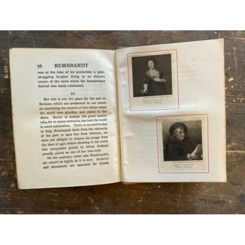 Rembrandt Masterpieces in colour antiek prentenboek