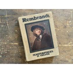 Rembrandt Masterpieces in colour antiek prentenboek