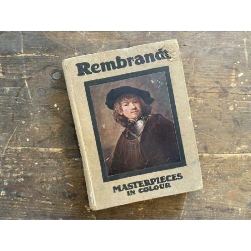 Rembrandt Masterpieces in colour antiek prentenboek