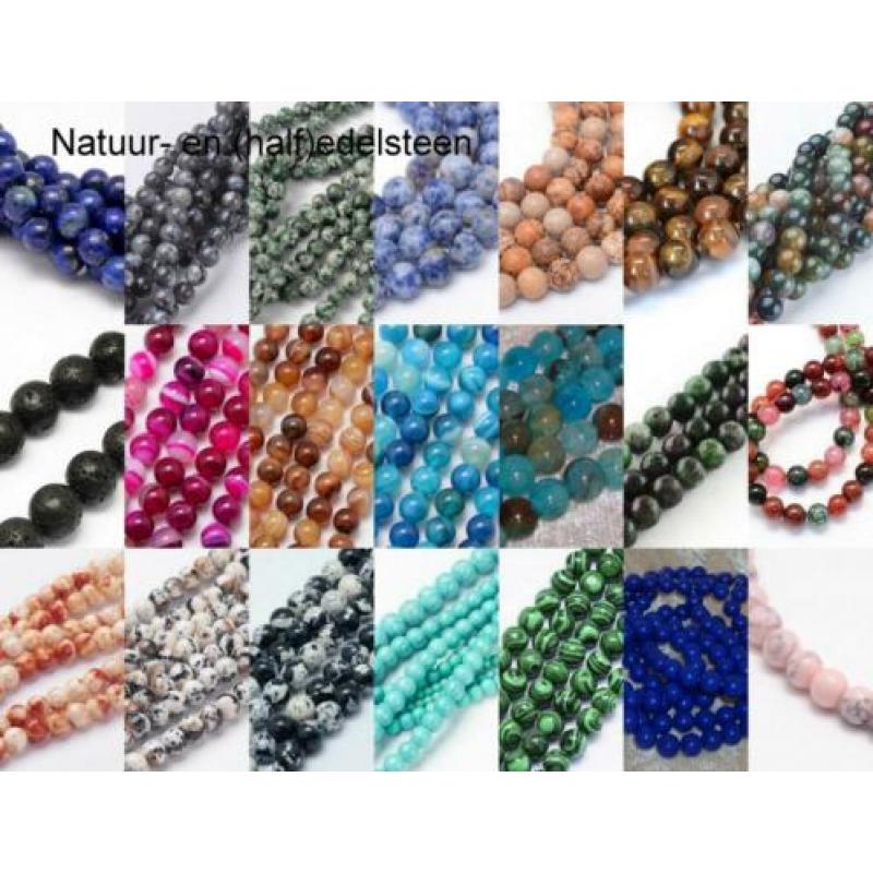 Voordelige snoeren natuur- en (half)edelsteen vanaf € 0,95