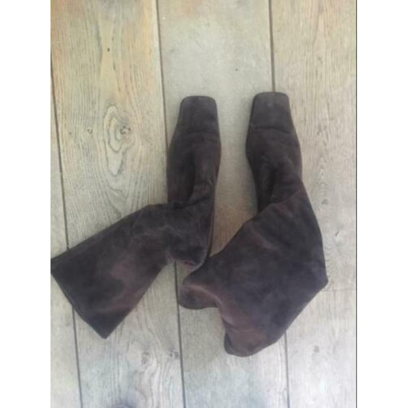 Peter Kaiser laarzen bruinn suede maat 39-40(6,5)
