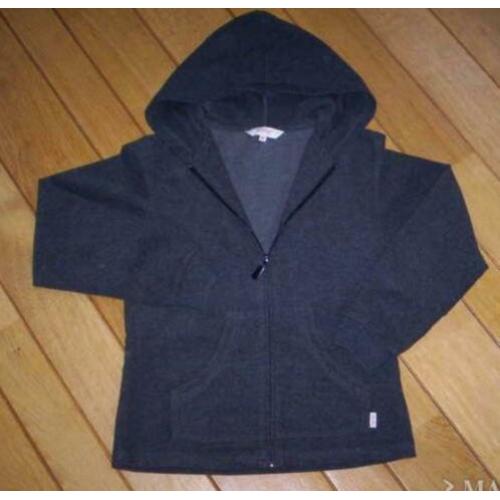 ESPRIT vest donker grijs met kapuchon maat 164