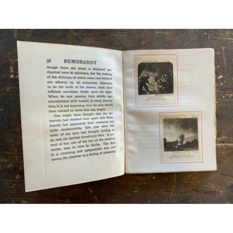 Rembrandt Masterpieces in colour antiek prentenboek