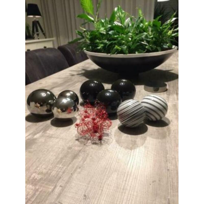 decoratie ballen- theedoos - theelichten rood-eenden