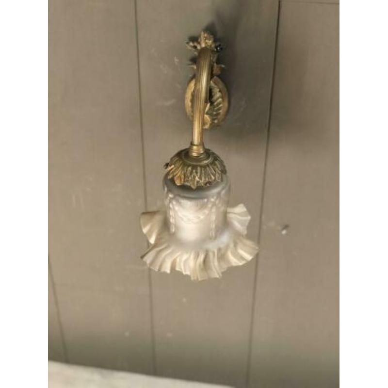 Antiek Frans lampje wandlamp brocante lampje vintage lamp