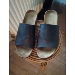 INVITO zwarte leren sandalen slippers, maat 39 ZGAN