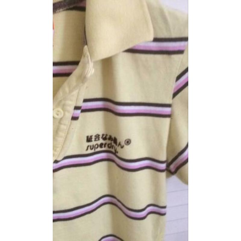 Mooi geel Superdry poloshirt mt S
