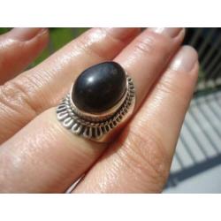 925 zilver / zilveren ring met onyx maat 17 1/4 - Vanoli