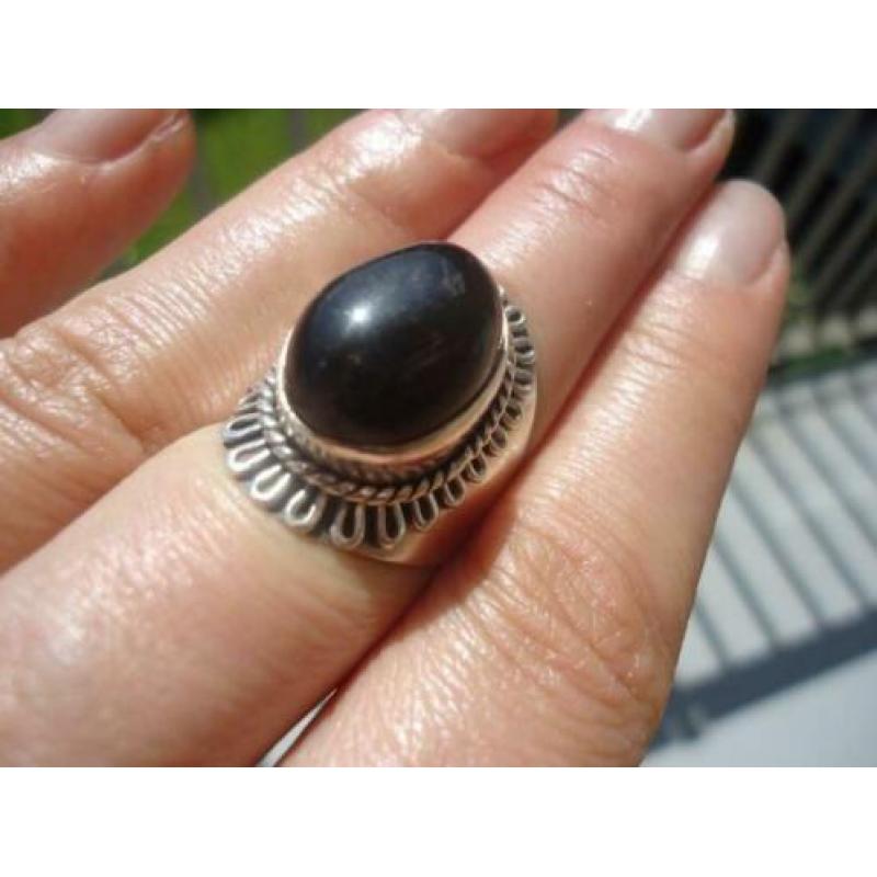 925 zilver / zilveren ring met onyx maat 17 1/4 - Vanoli