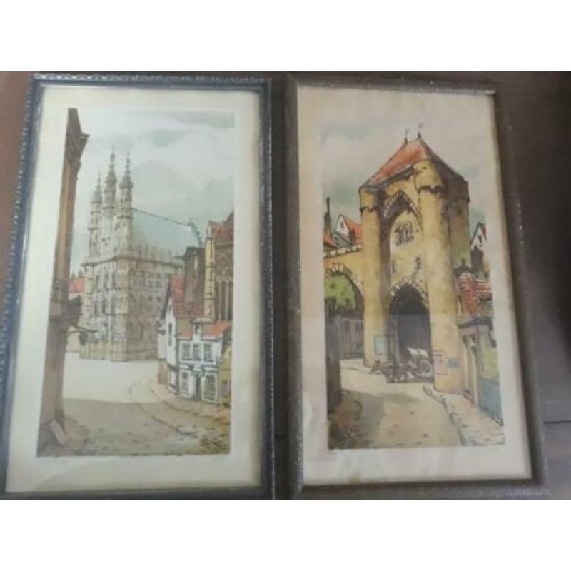 2 oude schilderijen van Latour