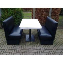 Amerikaanse diner : 2 banken + tafel sixties fifties Bel Air