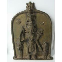 Twee plaquettes SHIVA afgebeeld als Virabhadra