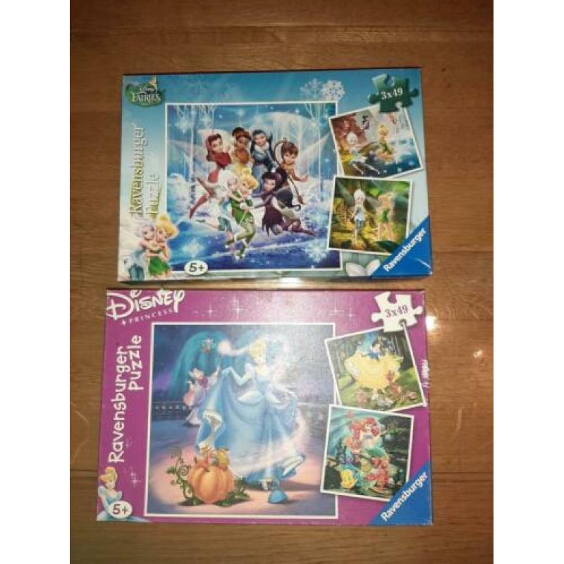 Disney puzzels, prinsessen en tinkerbell