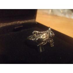Militaira Stainless Steel Dubbel Colt Pistool Ring